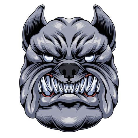 Bulldog head vector illustration 23368302 Vector Art at Vecteezy