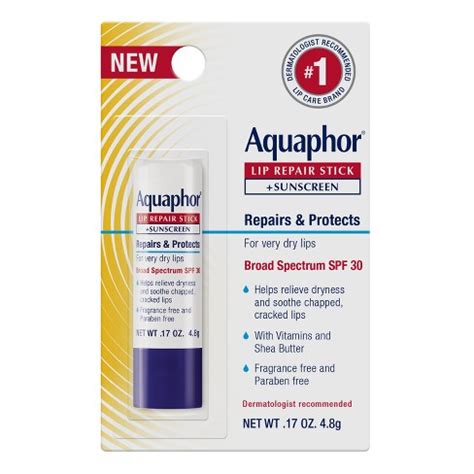 Aquaphor Lip Protectant + Spf Lip Balm - 0.17oz : Target