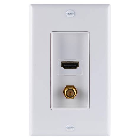 GE HDMI and Coax Combination Pro Wallplate-35292 - The Home Depot