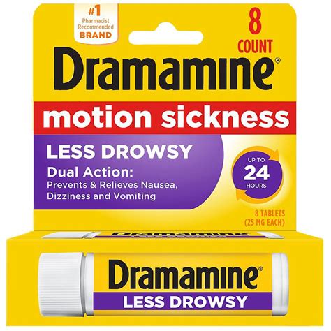 Dramamine Meclizine Hydrochloride Less Drowsy Formula Tablets | Walgreens