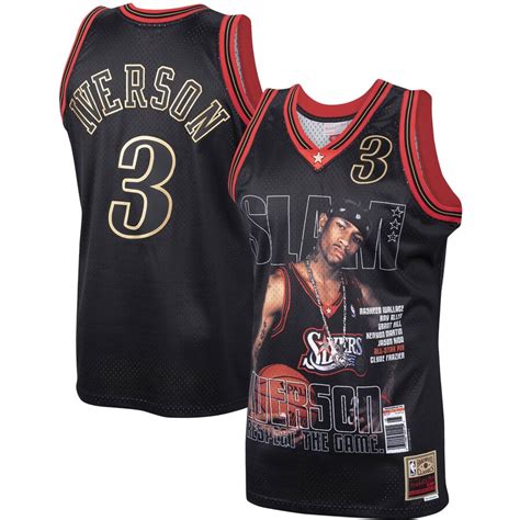 Allen Iverson Philadelphia 76ers Mitchell & Ness Slam Swingman Jersey ...