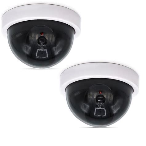 4 Pack Dummy Fake Security CCTV Dome Camera with Flashing Red LED Light ...