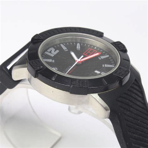 Black Leather Tommy Hilfiger Watch | Property Room