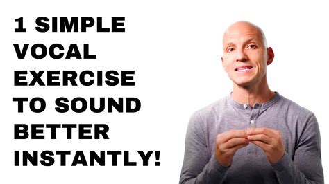 1 Simple Vocal Exercise To Sound Better Instantly! - YouTube