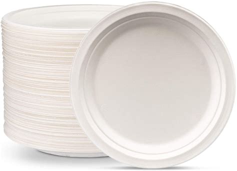 Comfy Package 9 inch Compostable Eco-Friendly Disposable Plates [125 Pack] - Walmart.com