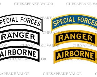 US Army Ranger Tab Vector File SVG Png Ai Pdf Eps Full | Etsy