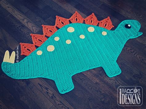 Spiky the Stegosaurus Dino Rug – Share a Pattern