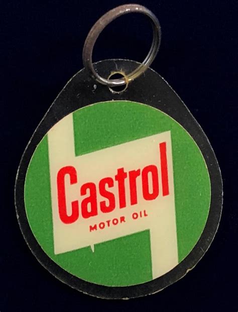 Sally Bosleys Badge Shop | Castrol Motor Oil advertising key ring badge