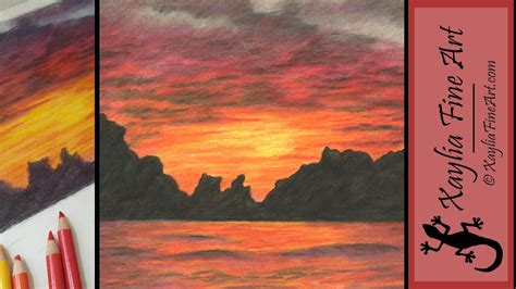 Sunset Sketch Pencil at PaintingValley.com | Explore collection of ...