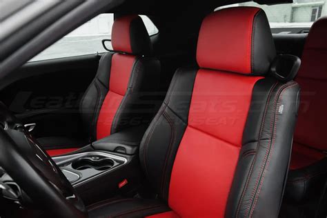 Dodge Challenger Leather Kit | Black/ Bright Red - LeatherSeats.com