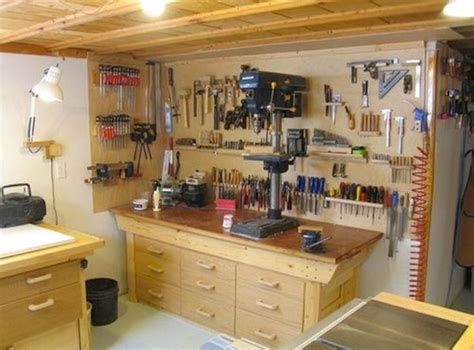 Organization Ideas Small Workshop | Basement workshop, Workshop layout, Woodworking shop layout