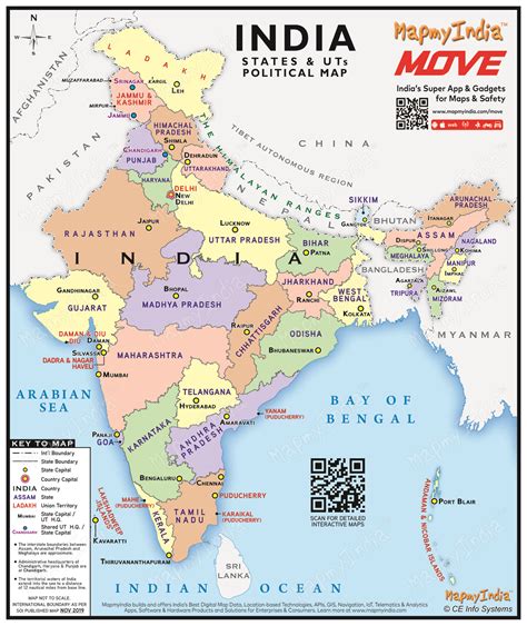 India Physical And Political Map