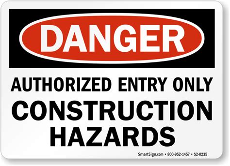 Construction Entrance Signs | Construction Site Entrance Signs