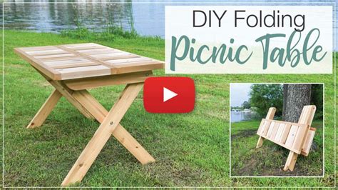 Outdoor Folding Picnic Table Build Plans - Houseful of Handmade