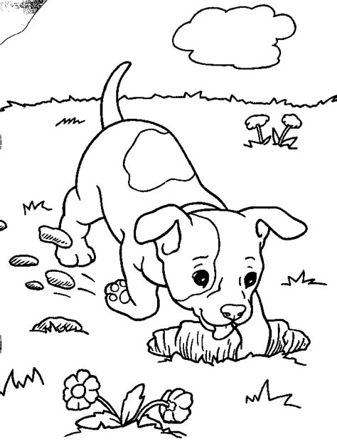 best coloring page dog: Dogs and Puppies Coloring Pages~Free!