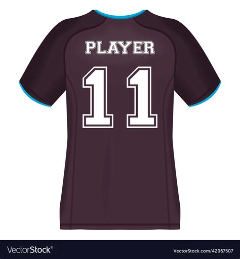 Jersey back with number Royalty Free Vector Image