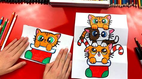 Cats archives - art for kids hub | Art for kids hub, Art for kids, Christmas drawing