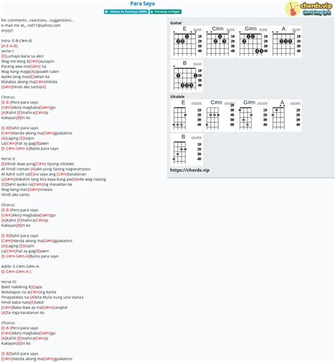 Awit Para Sayo Chords And Lyrics - aklatpara