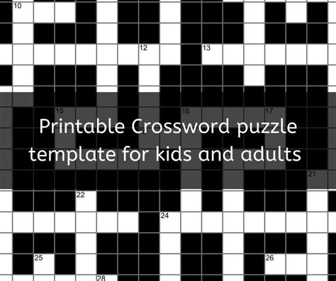 Crossword Puzzle Outline