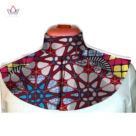 BRW African Ankara Chokers Necklaces African Print Fabric Ankara False Collar Colorful ...