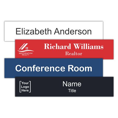 10x2 Office Name Plate Signs Engraved Plastic - Nap Nameplates