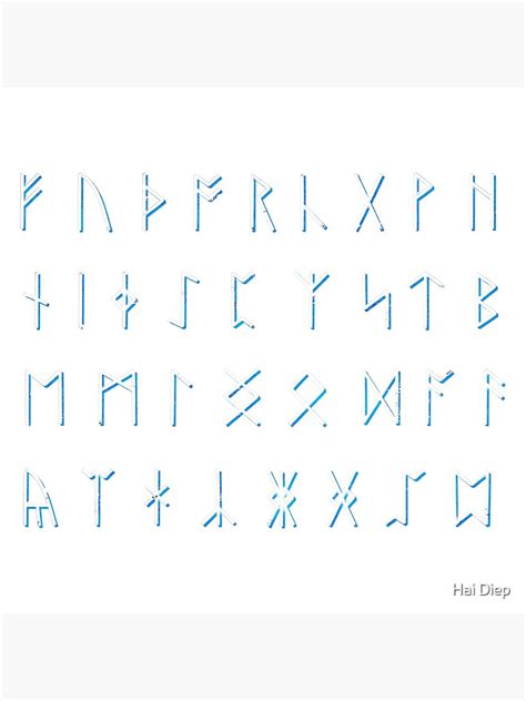 "Anglo-Saxon runes alphabet" Poster for Sale by diephoangbao | Redbubble