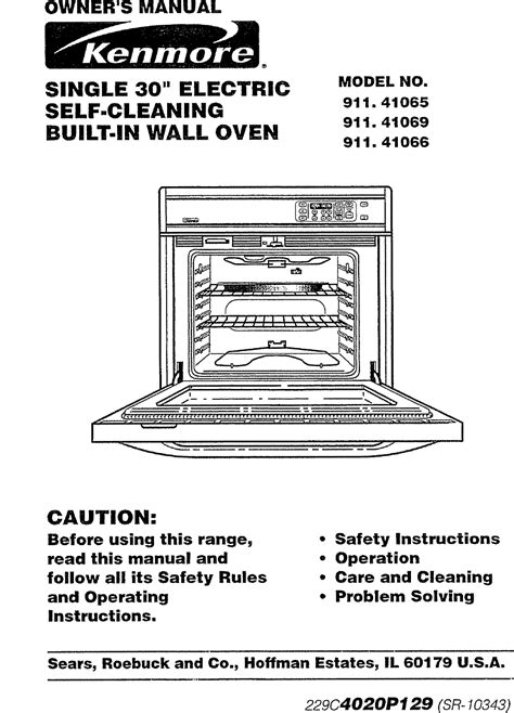 Kenmore 91141065690 User Manual ELECTRIC OVEN Manuals And Guides L0712370