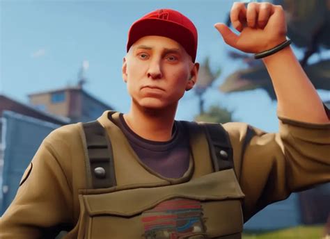 eminem as fortnite character, gameplay screenshot | Stable Diffusion