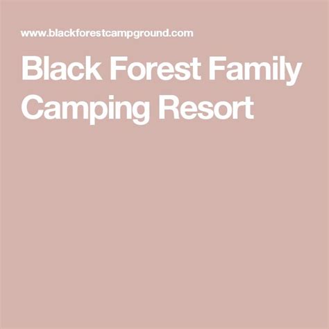 Black Forest Family Camping Resort | Camping resort, Family camping, Black forest