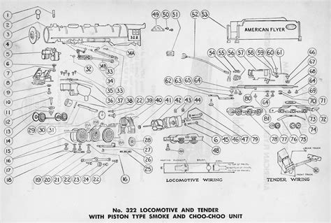 American Flyer Locomotive 322 Hudson Parts List - TrainDR