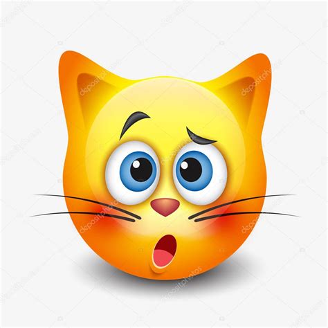 Confused cat emoji — Stock Vector © I.Petrovic #129682660