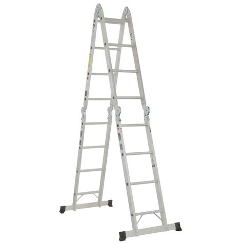 WERNER 16 ft. Aluminum Folding Multi-Position Ladder with 300 lb. Load Capacity Type IA Duty ...