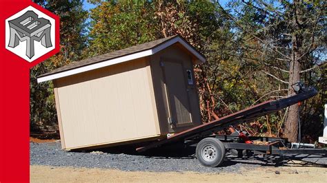 DIY Shed Moving Trailer Build - Dump Trailer Hack - YouTube