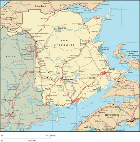 Fredericton Map and Fredericton Satellite Image