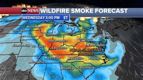 Wildfire smoke map: Which US cities are forecast to be impacted by wildfires in Canada