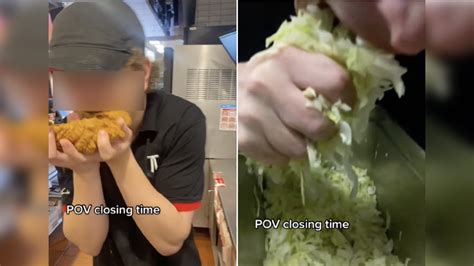 KFC workers' disgusting after work stunt goes viral; filmed 'licking meat' and throwing food ...