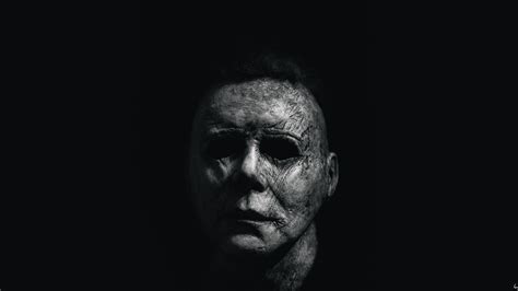 4K, black background, horror, fan art, Michael Myers, black sclera ...