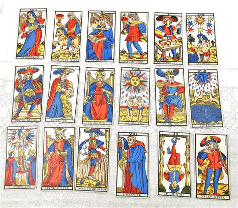 Deck of Divination Tarot de Marseille Cards by BP Grimaud Paris with ...