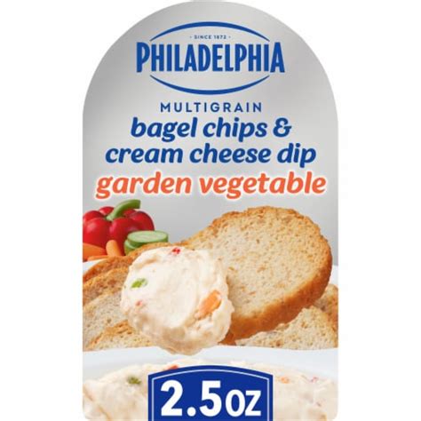 Philadelphia Multigrain Bagel Chips & Garden Vegetable Cream Cheese Dip ...