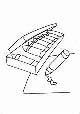 Box Of Crayons Coloring Page sketch template