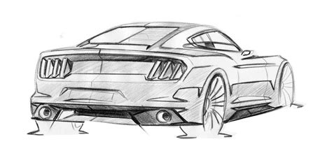 2015 Ford Mustang | Sketches, Design sketch, Mustang