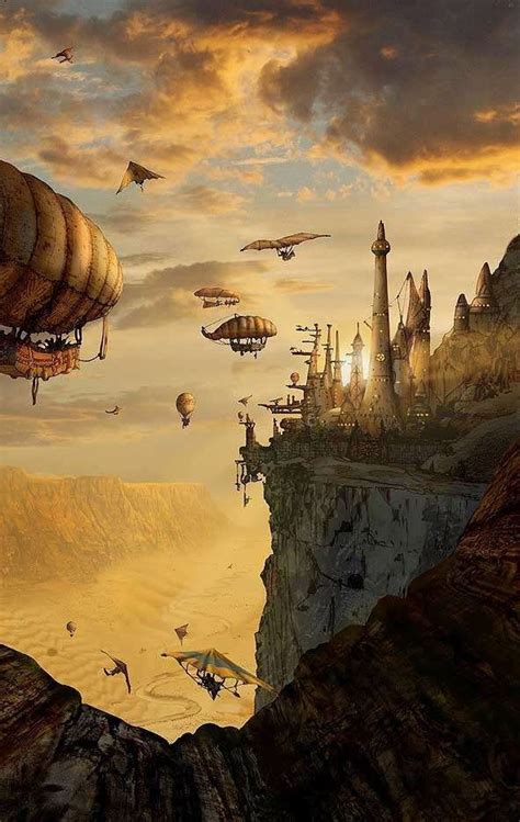 Steampunk & Cyberpunk | Fantasy art landscapes, Steampunk city, Steampunk artwork