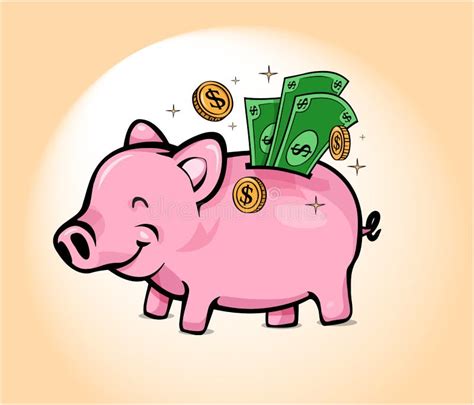 Happy Piggy Savings Bank Stock Vector - Image: 64612191