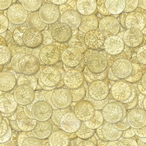 Golden Coins Seamless Texture or Background | Seamless textures, Golden coin, Texture