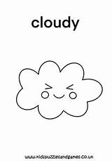 Cloudy Day Coloring Pages sketch template