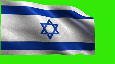 Textura De La Tela De La Bandera De Israel Que Agita En El Viento Almacen De Video - Vídeo de ...