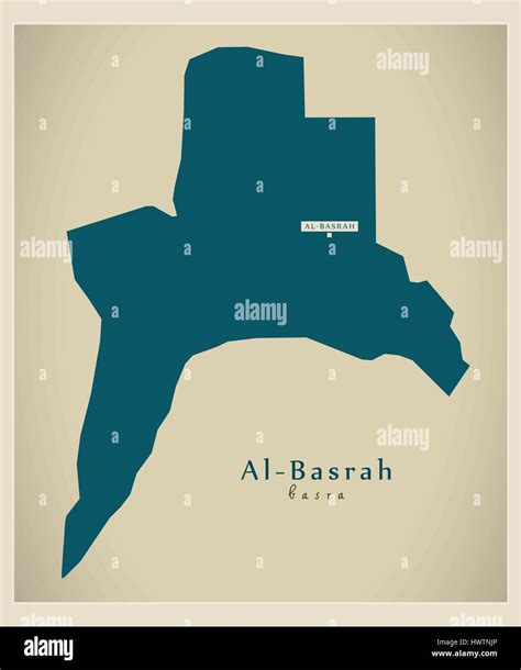 Modern Map - Al-Basrah IQ Stock Vector Image & Art - Alamy