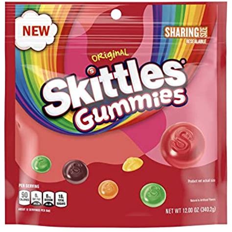 (1) 12 Oz Bag Skittles Original Gummies Sharing Size (Grape, Lemon ...