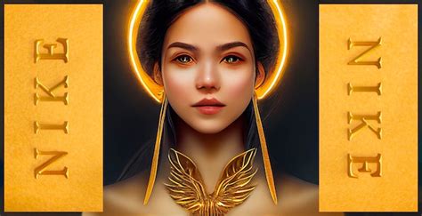 Premium Photo | Nike goddess. greek mythology. goddess of victory. woman with gold crown and wings.