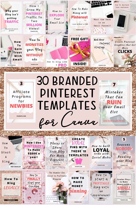 Branded Pinterest Templates Pinterest Template Canva Social | Etsy | Pinterest templates ...